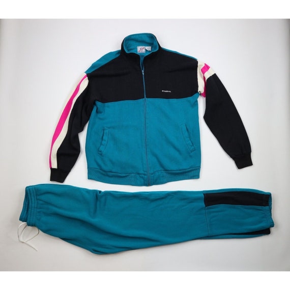 90s Streetwear Mens Large 2 Piece Color Block War… - image 1