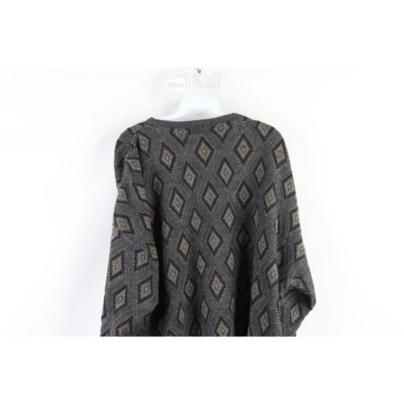 90s Streetwear Mens Size XL Baggy Diamond Knit Cr… - image 6
