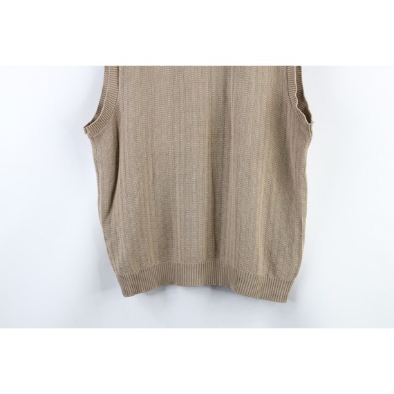 90s Streetwear Mens Medium Blank Cotton Ribbed Kn… - image 9