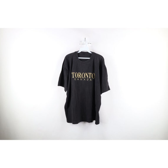 90s Streetwear Mens XL Faded Spell Out Toronto Ca… - image 1