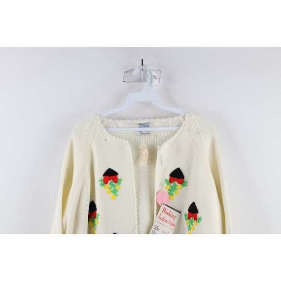 Deadstock Vintage 70s Womens Large Crewel Embroid… - image 2