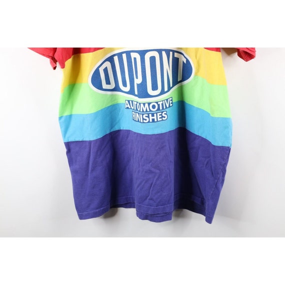 90s NASCAR Mens XL Faded Spell Out Rainbow Jeff G… - image 7