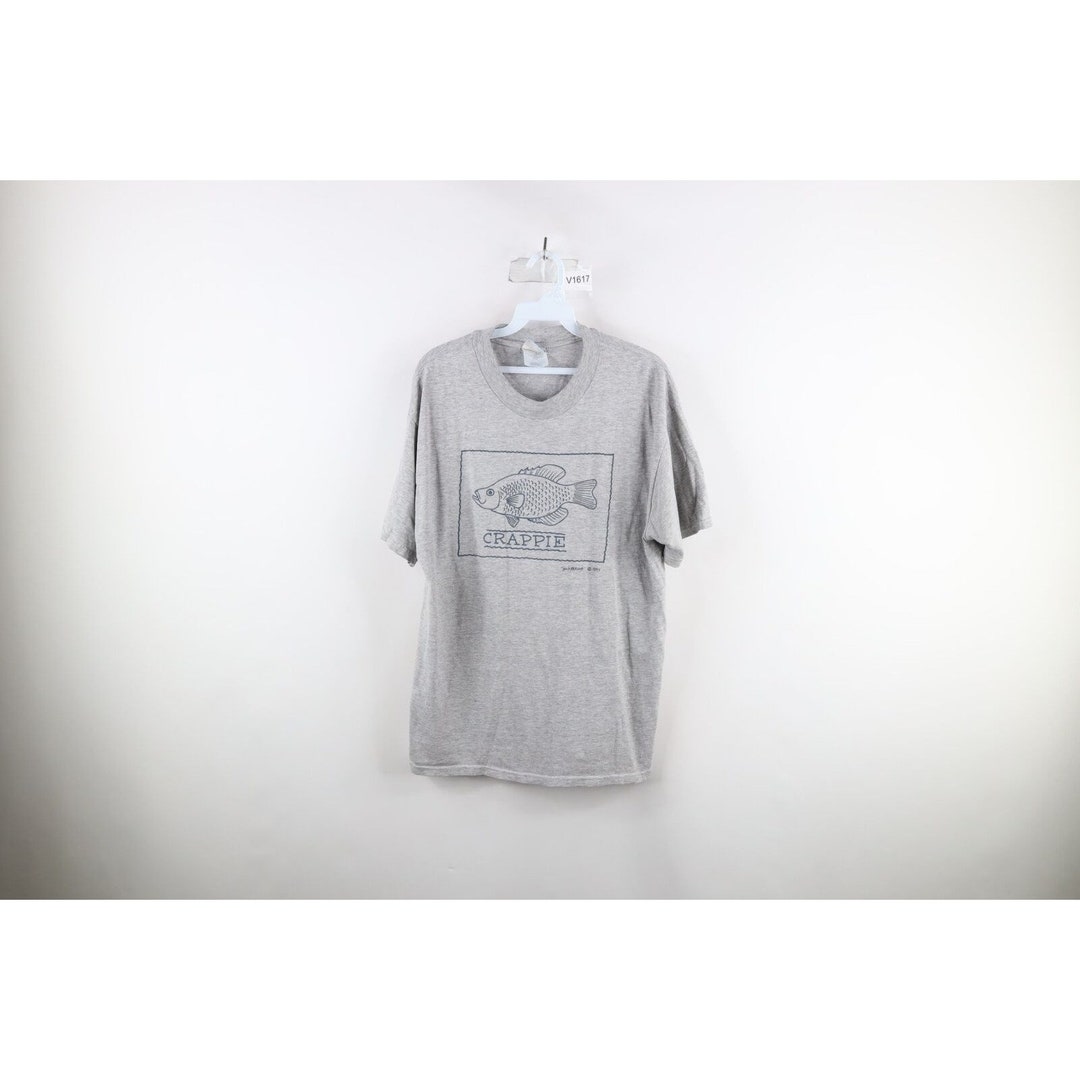 S@ 90s FishingFish CrappieAttitude Tシャツ Vintage 90's Fun Fishing Fish I have a Crappie Attitude 2XL