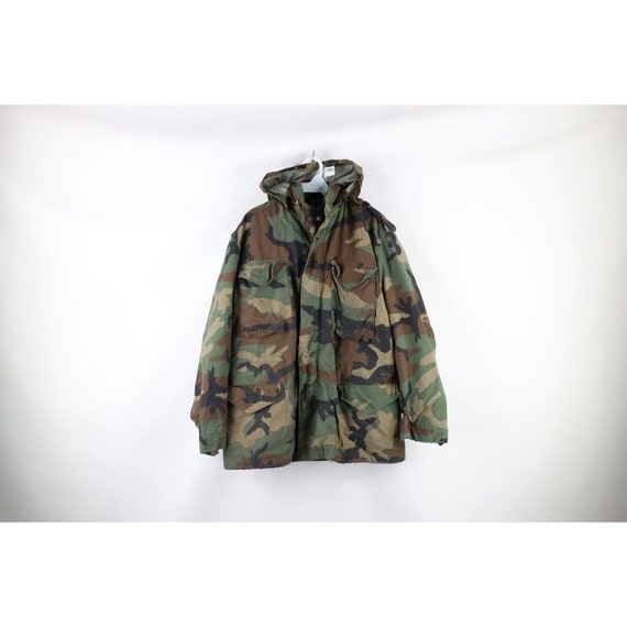 90s Mens Medium US Military Camouflage Cold Weath… - image 1