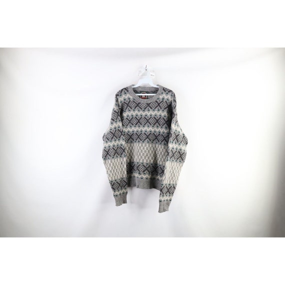 90s Streetwear Womens Medium Thrashed Wool Knit F… - image 1