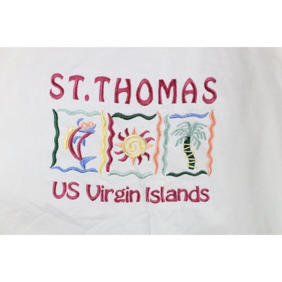 90s Streetwear Mens Medium Spell Out St Thomas Vi… - image 4