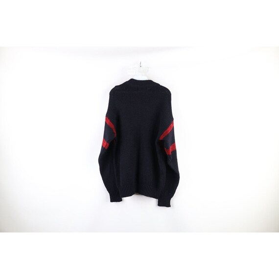 90s Streetwear Mens Size Large Chunky Knit Geomet… - image 7