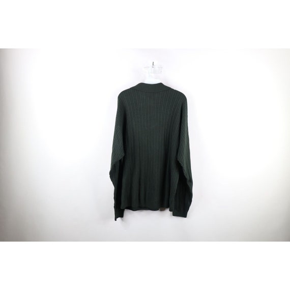 90s Streetwear Mens XL Wool Blend Cable Knit Coll… - image 5