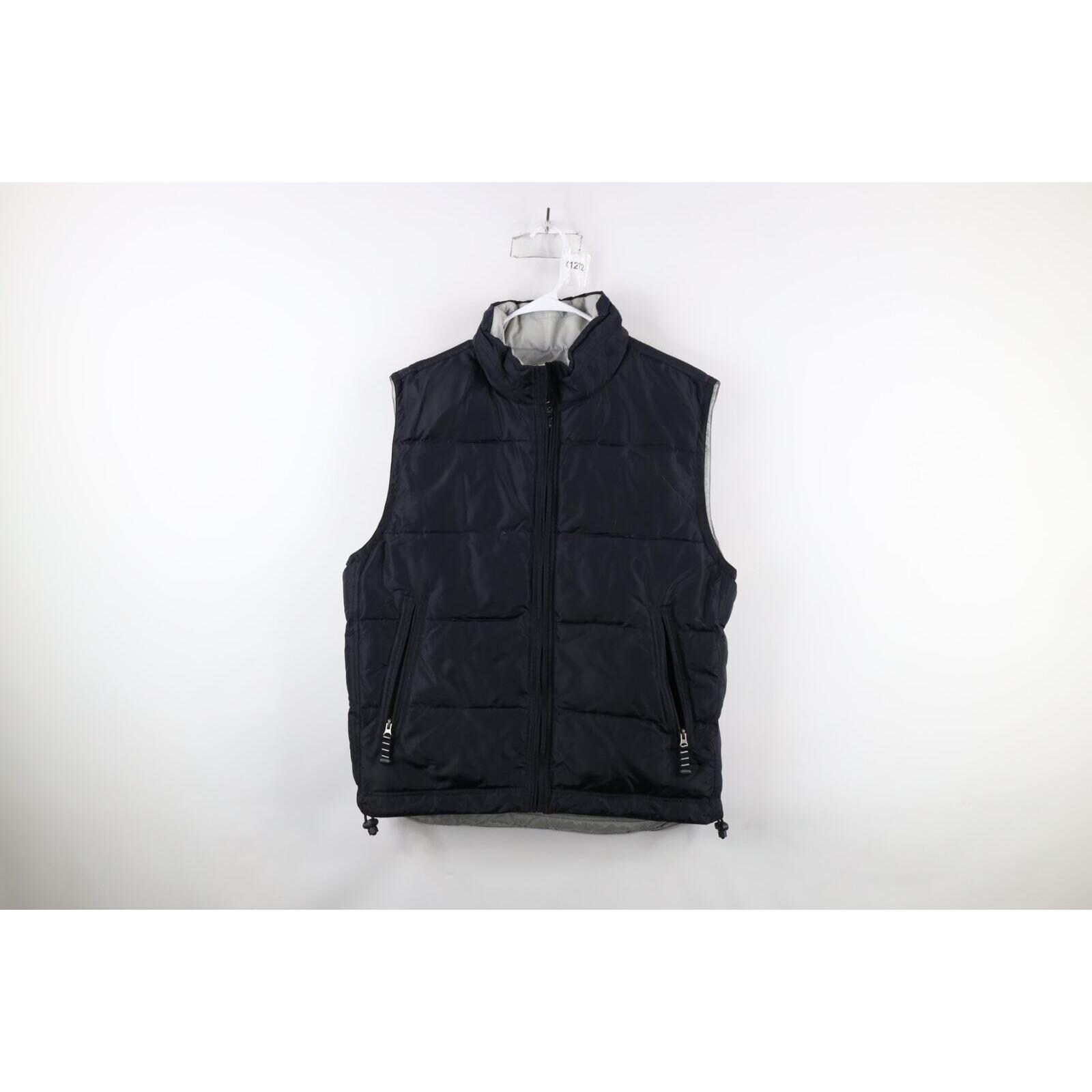 Vintage Y2K 2000 Gap Mens Large Duck Down Reversible Puffer Vest Jacket Black Gray, Vintage Gap Puffer Vest, 1990s Reversible Puffer Vest Vintage Y2K 2000 Gap Mens Large Duck Down Reversible Puffer Vest Jacket Black Gray, Vintage Gap Puffer Vest, 1990s Reversible Puffer Vest