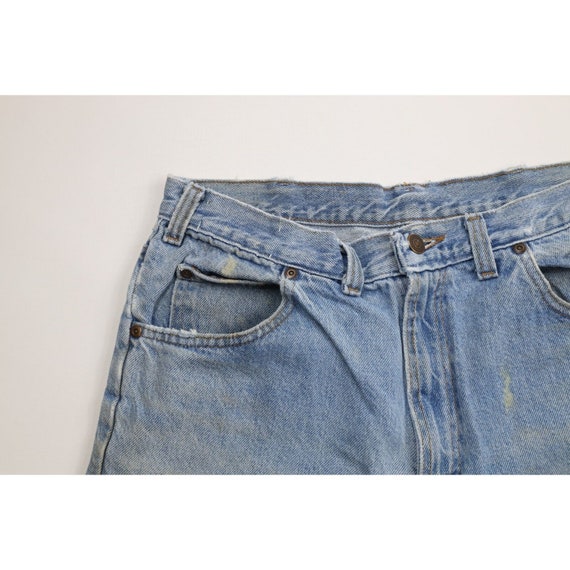 90s Streetwear Mens 34x30 Thrashed Tapered Leg De… - image 8