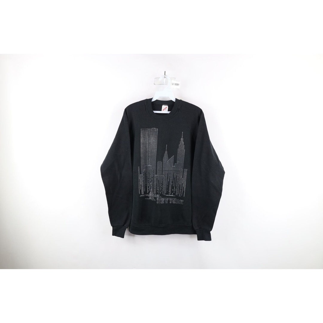 Sweat-shirt Oversize Rouge 100% Coton - Unique Designer (New York Street Fair 1990) - Taille XL