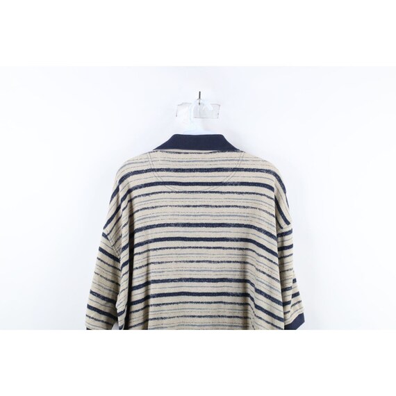 90s Streetwear Mens Large Tall Striped Ribbed Kni… - image 6