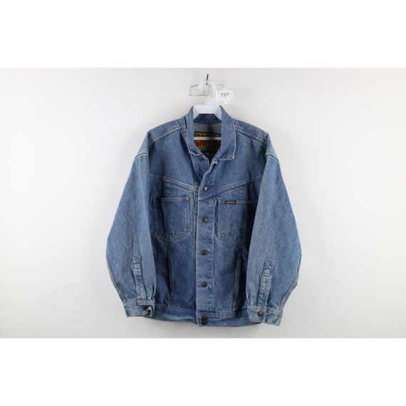 90s Calvin Klein Mens Small Faded Spell Out Denim… - image 1