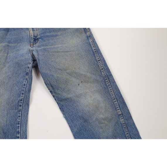 90s Streetwear Mens 34x29 Thrashed Bootcut Denim … - image 5