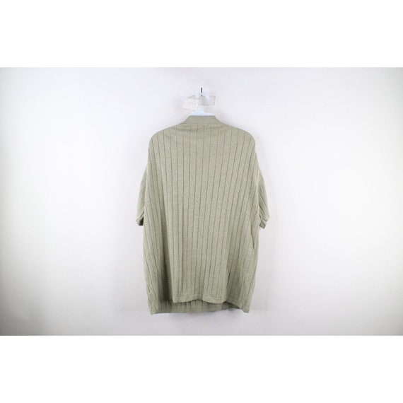 90s Streetwear Mens Large Ribbed Knit Short Sleev… - image 5