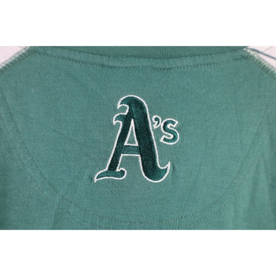 90s Mens XL Distressed Spell Out Oakland Athletic… - image 7