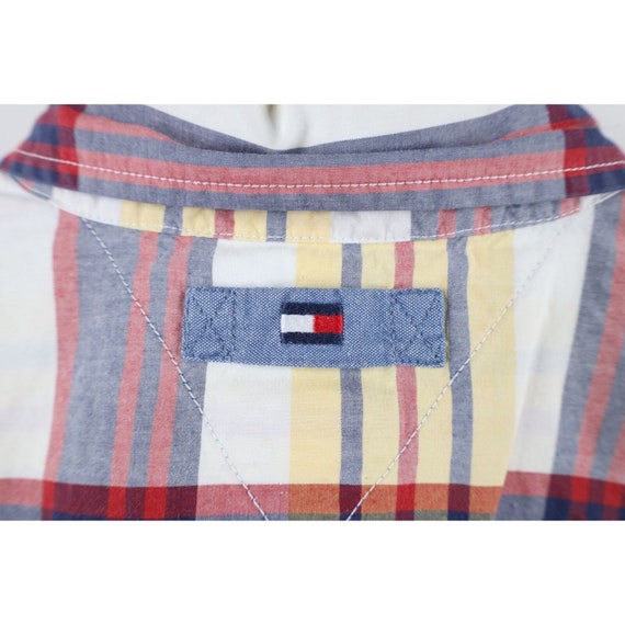 90s Tommy Hilfiger Mens L Faded Spell Out Short S… - image 8