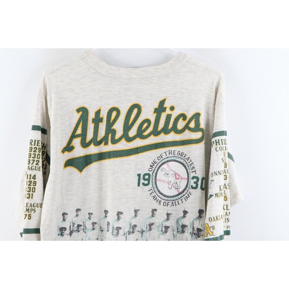 90s Mens Large Oakland Athletics All Over Print 3… - image 8