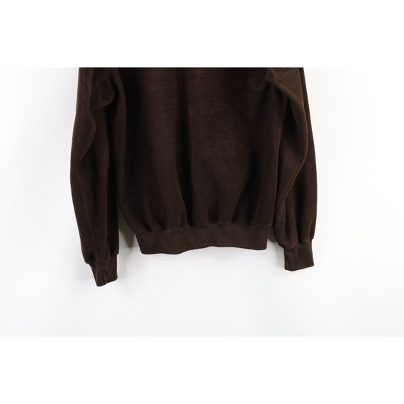 70s Streetwear Mens Size Medium Blank Velour V-Ne… - image 7
