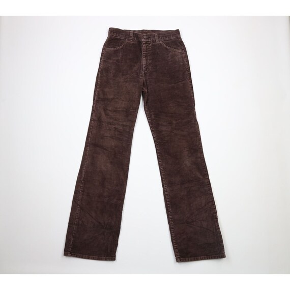 70s Levis Mens 30x34 Distressed Velour Corduroy B… - image 1