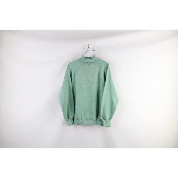 70s Streetwear Mens Medium Faded Blank Turtleneck 