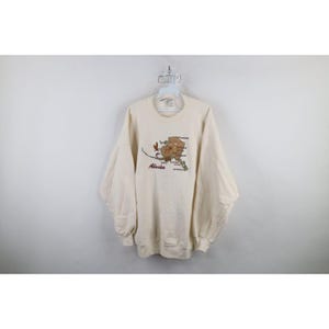 90er Jahre Streetwear Herren 2XL Schwergewicht Alaska Karte Natur Sweatshirt USA, Vintage Alaska Rundhals Sweatshirt, 1990er Jahre Alaska Sweatshirt, Vintage