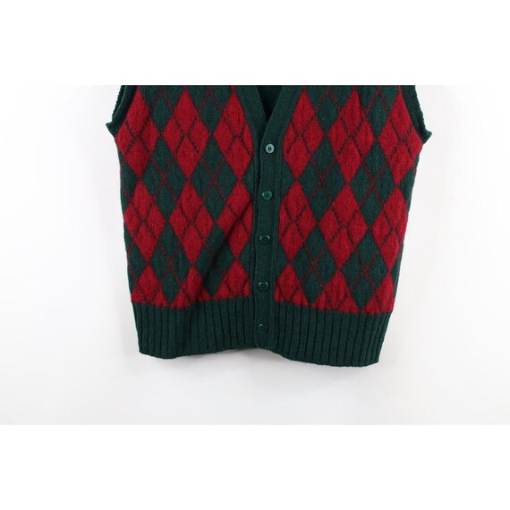 50s 60s Streetwear Mens Small Shetland Wool Argyl… - image 3