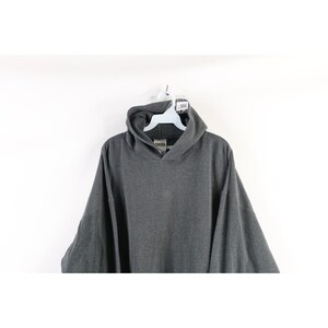 90s Streetwear Mens Size XL Distressed Blank Hoodie Sweatshirt Gray USA, Vintage Mens Blank Hoodie, 1990s Blank Hoodie, 1990s Sweatshirt image 2