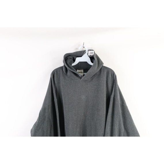 90s Streetwear Mens Size XL Distressed Blank Hood… - image 2