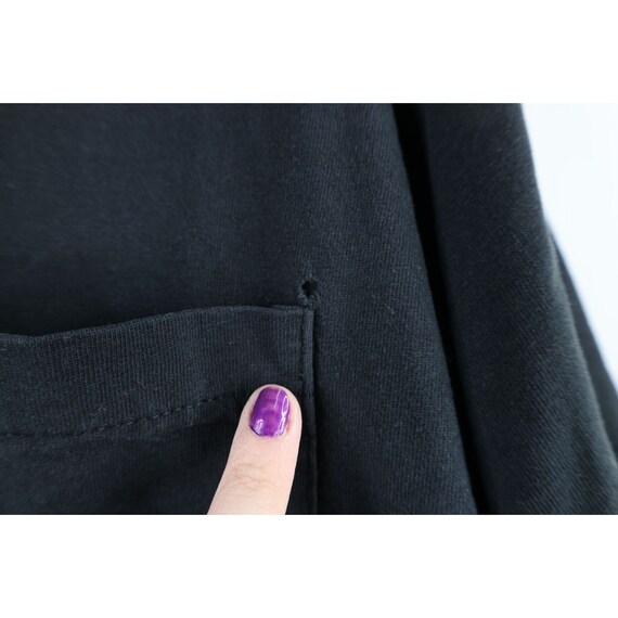 90s Streetwear Mens XL Distressed Blank Pocket T-… - image 4