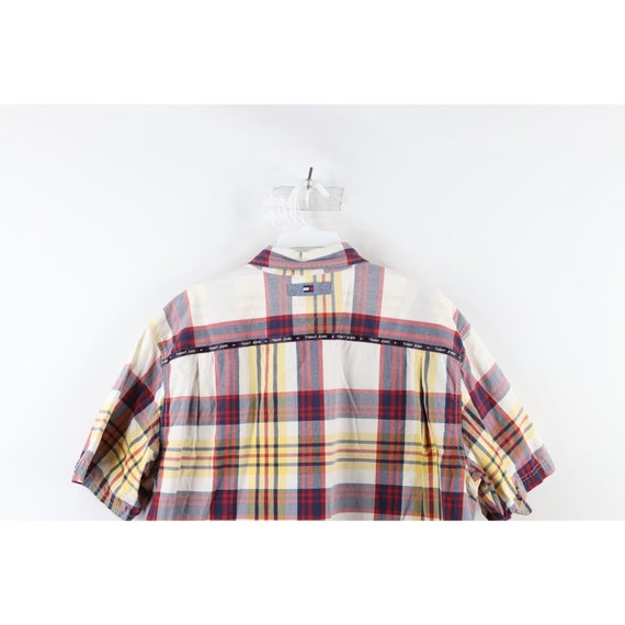 90s Tommy Hilfiger Mens L Faded Spell Out Short S… - image 10