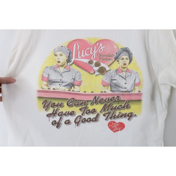 90s Mens Large Distressed I Love Lucy Chocolate F… - image 5