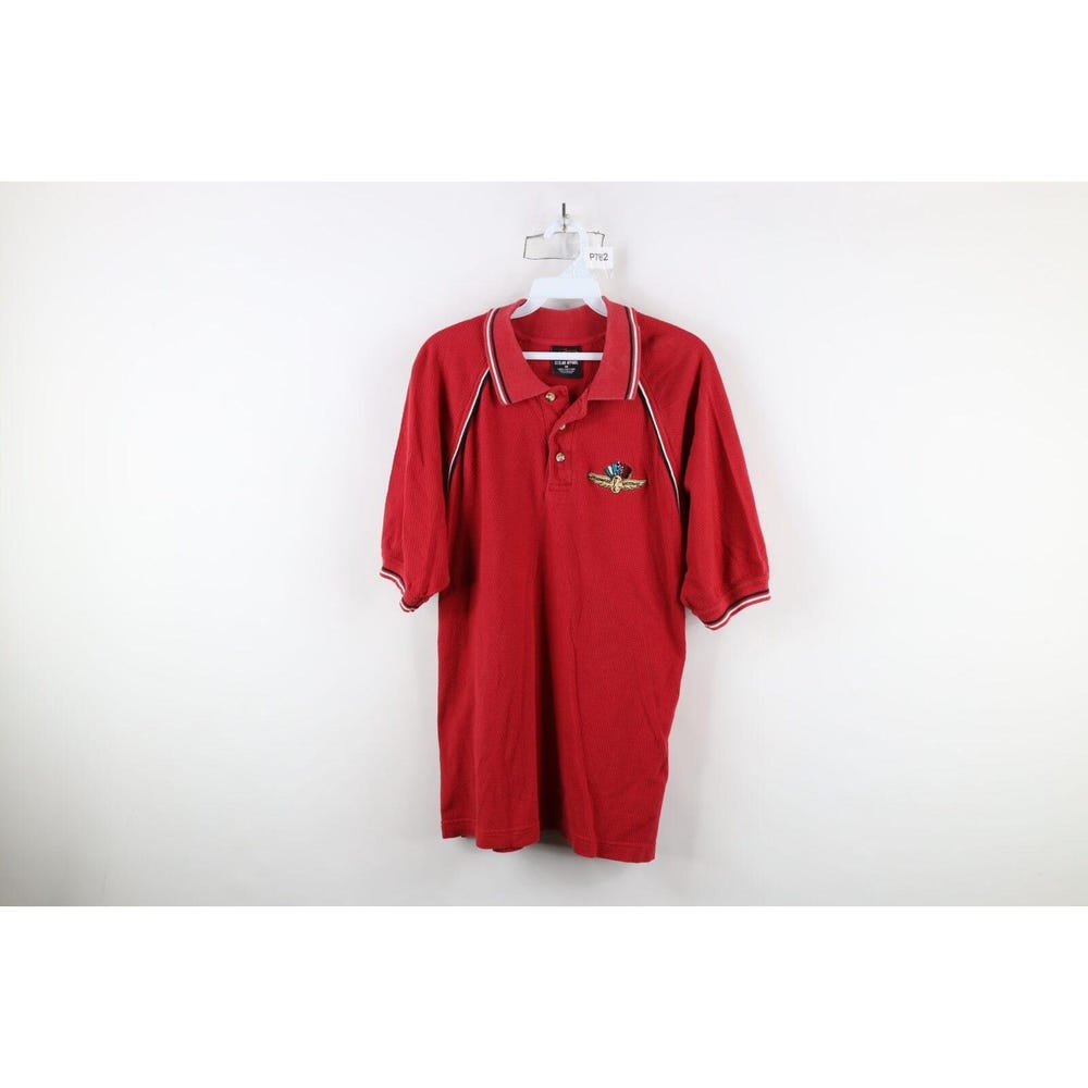 90S Mens Medium Faded Indianapolis Motor Speedway Collared Polo Shirt, Vintage Indianapolis Motor Speedway Polo, Vintage Racing Polo, 1990S