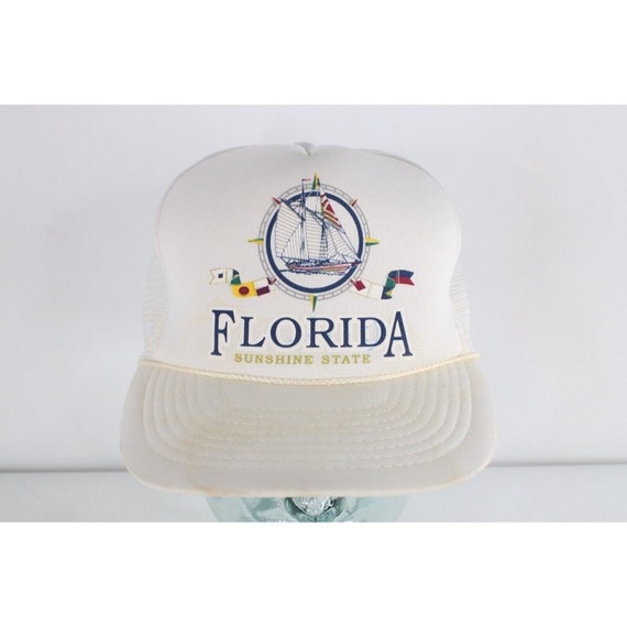 80s Streetwear Distressed Spell Out Florida Sailb… - image 1