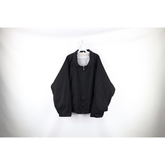 90s Streetwear Mens 3XL Faded Blank Lined Full Zip Mechanic Jacket Black Vintage Mens Mechanic Jacket 1990s Work Jacket Mens Vintage Coat Etsy UK