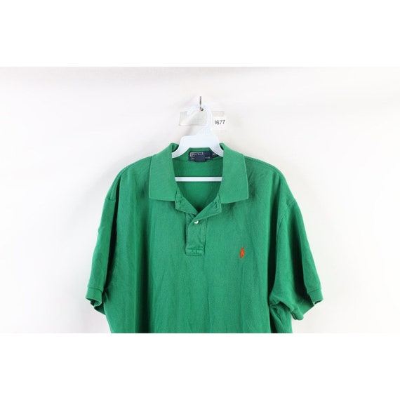 90s Ralph Lauren Mens XL Faded Short Sleeve Colla… - image 2