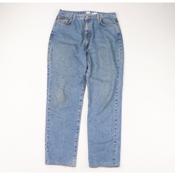 90s Calvin Klein Womens 14 Thrashed Straight Leg … - image 1