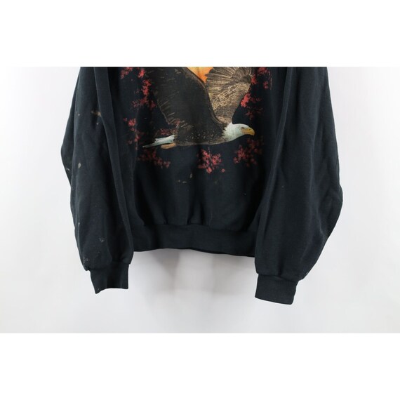 90s Streetwear Mens Medium Thrashed Nature Eagle … - image 3