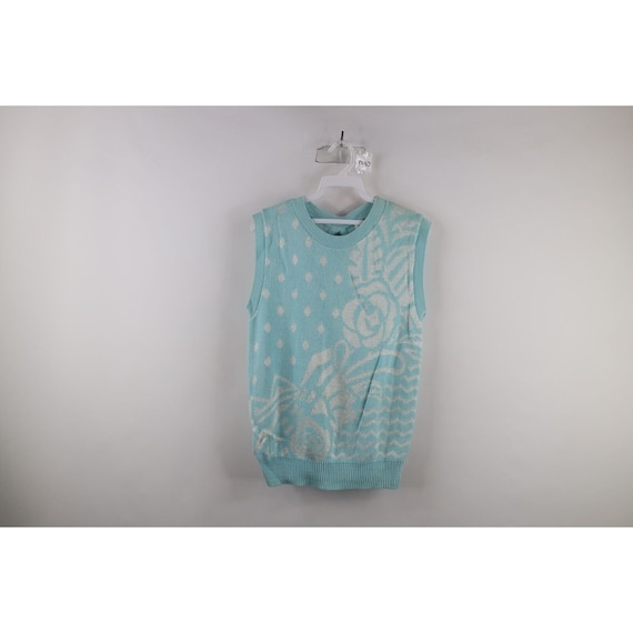 70s Streetwear Womens Small Distressed Abstract F… - image 1