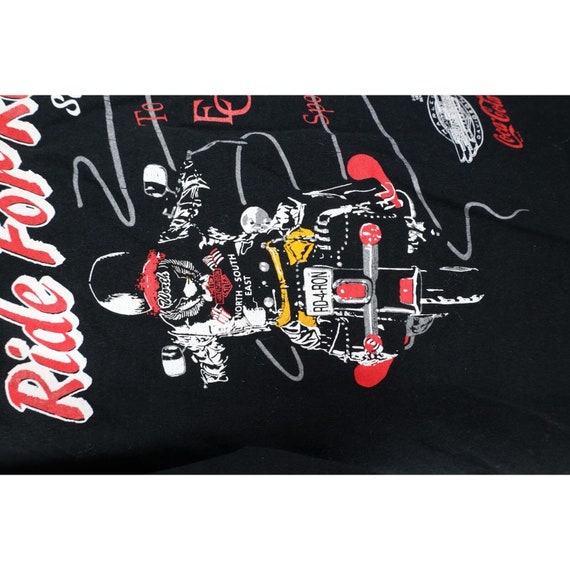 90s Mens XL Faded Spell Out Ride For Ronald Motor… - image 10