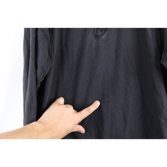 90s Streetwear Mens Large Faded Blank Long Sleeve… - image 4