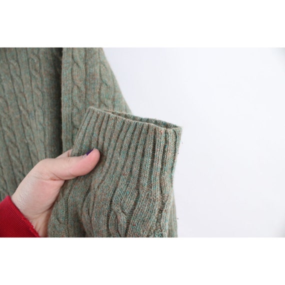 90s Ralph Lauren Womens L Wool Angora Blend Cable… - image 7