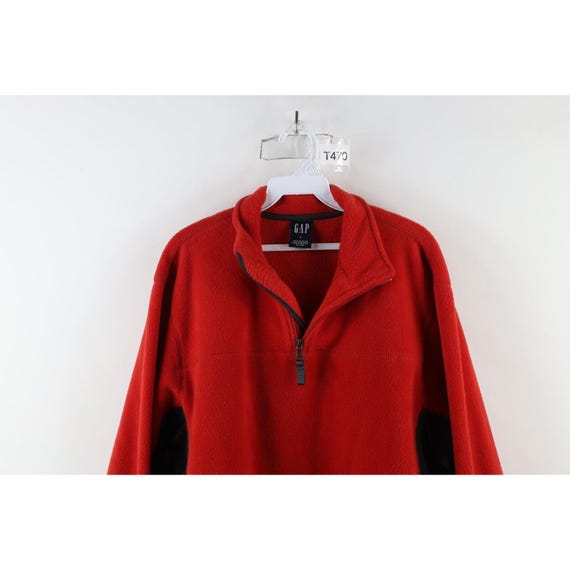 90s Gap Mens Large Faded Heavyweight Color Block Half Zip