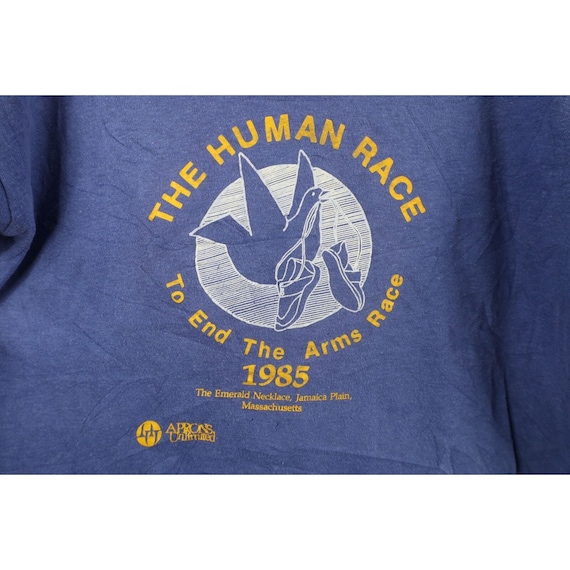 80s Womens Medium Distressed 1985 The Human Race … - image 4