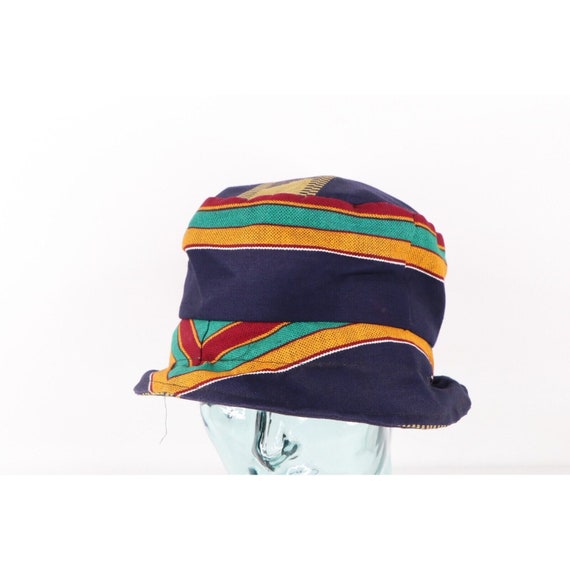 NOS Vintage 90s Streetwear Rainbow Striped Bucket Boonie Hat Cap Size L/xl, Vintage Rainbow Striped Bucket Hat, Vintage Fishing Hat, 90s Cap