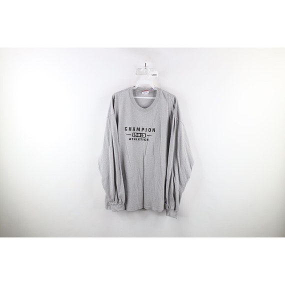 90s Champion Mens Size XL Spell Out Long Sleeve T… - image 1