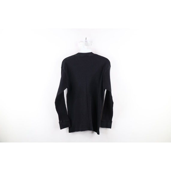 90s Streetwear Mens L Faded Thermal Waffle Knit L… - image 5