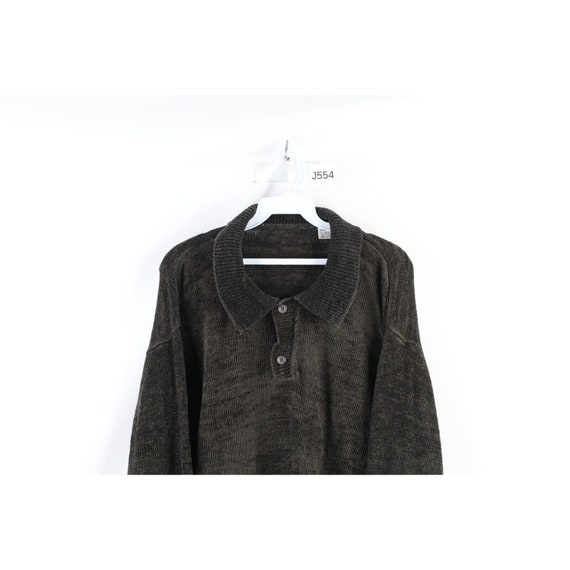 90s Streetwear Mens XL Thrashed Thin Sheer Collar… - image 2