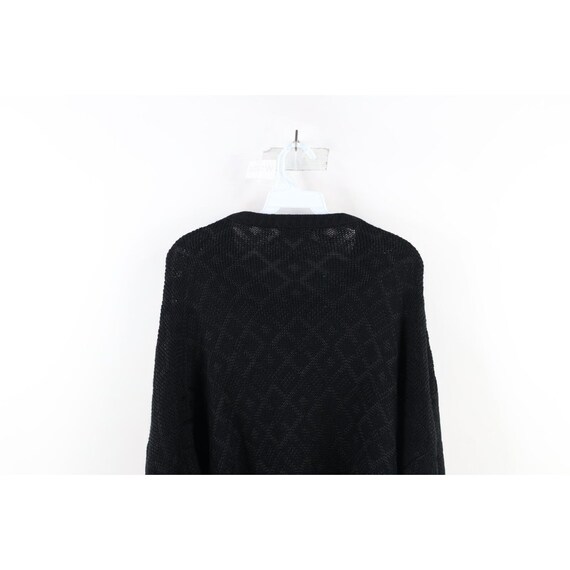 90s Streetwear Mens Large Argyle Diamond Knit Cre… - image 6