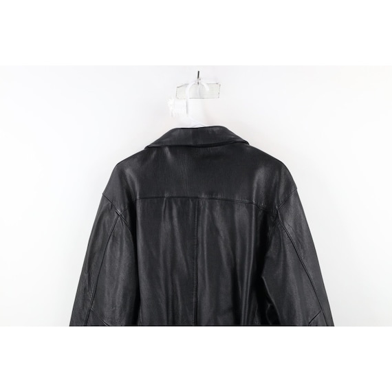 90s Streetwear Mens Medium Lined Full Zip Leather… - image 9